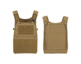 Ferro Concepts FCPC V5 Base in Coyote Brown has lasercut MOLLE rows